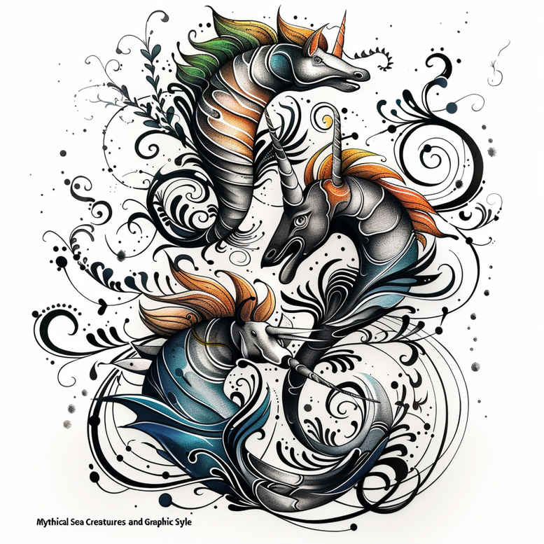 for-women-surrealism-hallucinogenic-for-neck – tattoo design ideas free ai generated – Gallery: water-animals-inkby-ai
