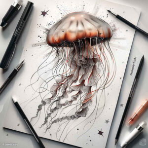 abstract-aquatic-animals-realism-rich-blacks-for-upper-thigh – tattoo design ideas free ai generated – Gallery: water-animals-inkby-ai