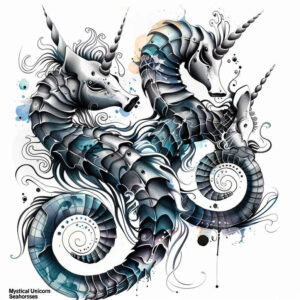 animals-with-water-motif-realism-natural-contrast-for-collarbone – tattoo design ideas free ai generated – Gallery: water-animals-inkby-ai