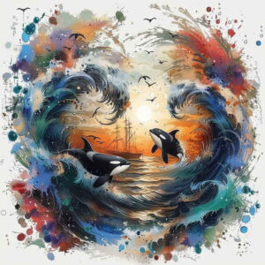 marine-animals-with-mystical-symbol-neotraditional-layered-shading-for-foot – tattoo design ideas free ai generated – Gallery: water-animals-inkby-ai