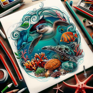 whales-realism-optical-depth-for-lower-thigh – tattoo design ideas free ai generated – Gallery: water-animals-inkby-ai