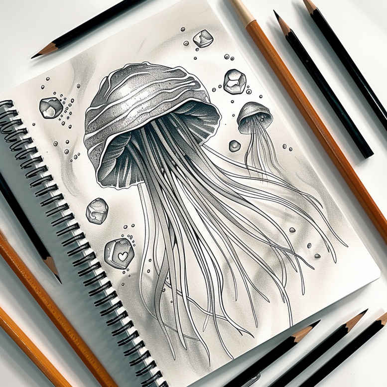 ocean-animals-surrealism-fantastical-elements-for-wrist-side – tattoo design ideas free ai generated – Gallery: water-animals-inkby-ai