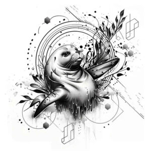 water-animals-with-protection-motif-neotraditional-rich-shading-for-scapula – tattoo design ideas free ai generated – Gallery: water-animals-inkby-ai