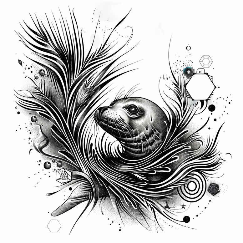 marine-animals-in-art-surrealism-ghostly-shapes-for-upper-back – tattoo design ideas free ai generated – Gallery: water-animals-inkby-ai
