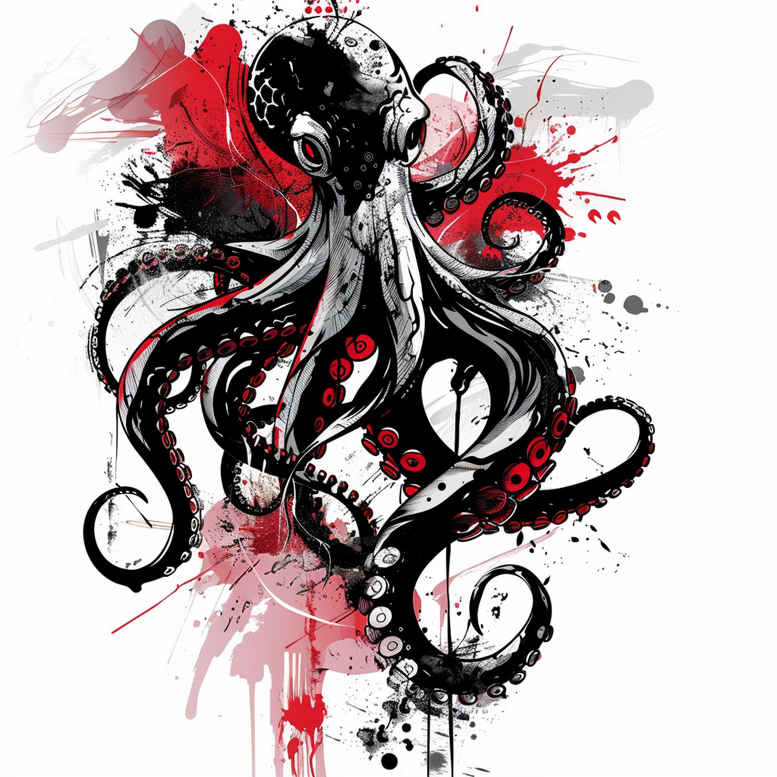 water-beings-realism-dimensional-ink-for-upper-chest – tattoo design ideas free ai generated – Gallery: water-animals-inkby-ai