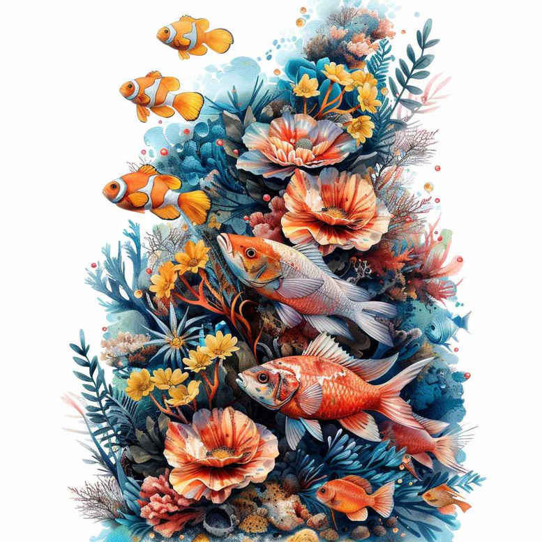 geometric-aquatic-animals-neotraditional-decorative-elements-for-lower-thigh – tattoo design ideas free ai generated – Gallery: water-animals-inkby-ai