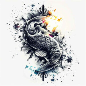 dolphins-realism-gentle-shadow-for-back – tattoo design ideas free ai generated – Gallery: water-animals-inkby-ai