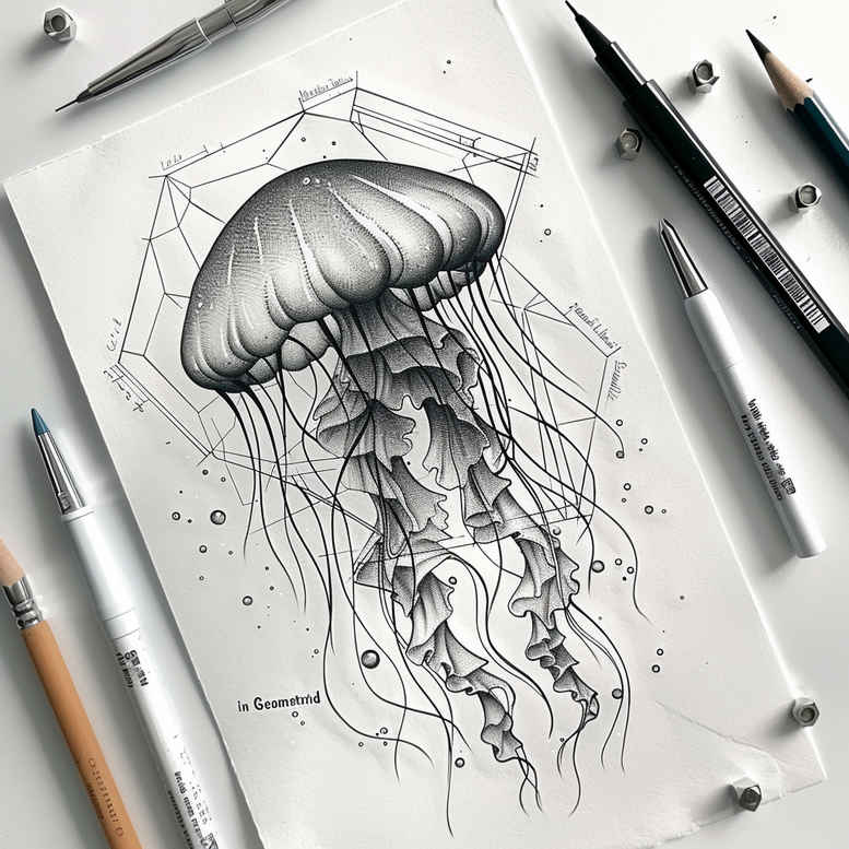 aquarium-animals-surrealism-abstract-forms-for-temple – tattoo design ideas free ai generated – Gallery: water-animals-inkby-ai