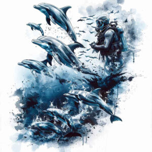 realistic-aquatic-animals-realism-realistic-perspective-for-lower-back – tattoo design ideas free ai generated – Gallery: water-animals-inkby-ai