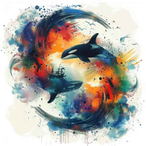 realistic-aquatic-animals-surrealism-visual-paradox-for-wrist-side – tattoo design ideas free ai generated – Gallery: water-animals-inkby-ai
