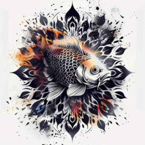 aquatic-animals-with-motion-neotraditional-refined-lines-for-ankle – tattoo design ideas free ai generated – Gallery: water-animals-inkby-ai