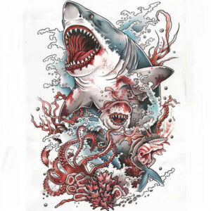 water-symbols-surrealism-imaginative-for-shoulder – tattoo design ideas free ai generated – Gallery: water-animals-inkby-ai