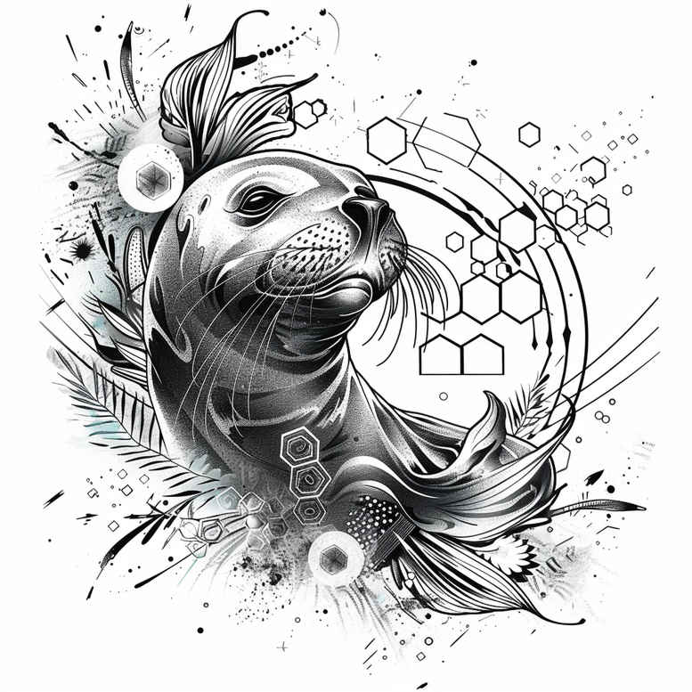 fish-neotraditional-artful-color-for-knee – tattoo design ideas free ai generated – Gallery: water-animals-inkby-ai