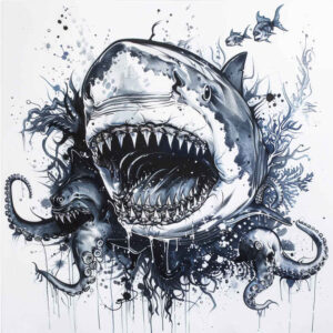 deep-sea-animals-realism-realistic-wrinkles-for-shoulder-blade – tattoo design ideas free ai generated – Gallery: water-animals-inkby-ai