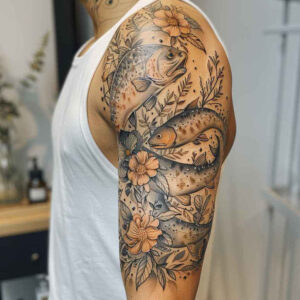 marine-animals-in-art-realism-real-life-shading-for-nape – tattoo design ideas free ai generated – Gallery: water-animals-inkby-ai