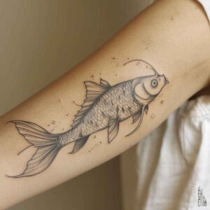 fish-neotraditional-vivid-hues-for-wrist – tattoo design ideas free ai generated – Gallery: water-animals-inkby-ai