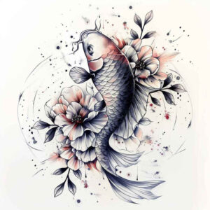 ocean-animals-neotraditional-balanced-tones-for-lower-leg – tattoo design ideas free ai generated – Gallery: water-animals-inkby-ai