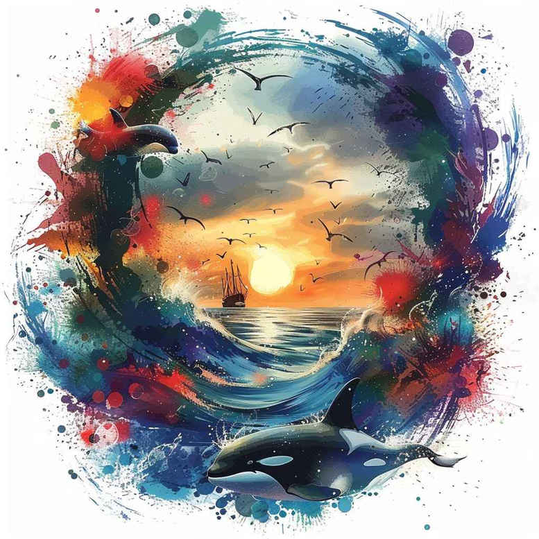 marine-animals-in-art-realism-real-ink-flow-for-hand – tattoo design ideas free ai generated – Gallery: water-animals-inkby-ai