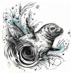 stingrays-neotraditional-strong-contrast-for-collarbone – tattoo design ideas free ai generated – Gallery: water-animals-inkby-ai