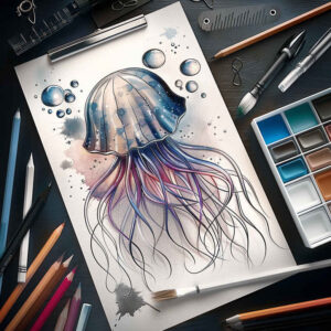 deep-sea-animals-neotraditional-dynamic-linework-for-elbow – tattoo design ideas free ai generated – Gallery: water-animals-inkby-ai