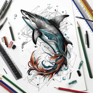 animals-with-3d-effect-neotraditional-vibrant-palette-for-wrist – tattoo design ideas free ai generated – Gallery: water-animals-inkby-ai