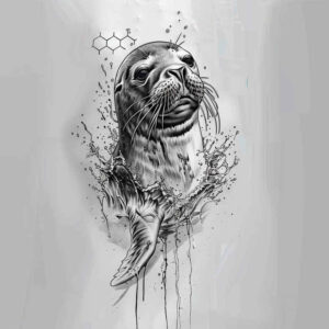 aquatic-animals-with-motion-surrealism-enigmatic-visuals-for-lower-leg – tattoo design ideas free ai generated – Gallery: water-animals-inkby-ai