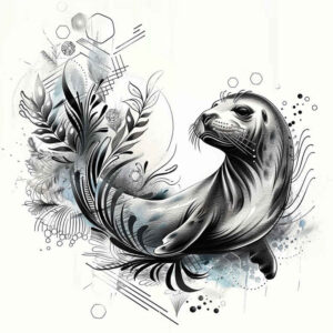 aquarium-animals-realism-natural-tones-for-back – tattoo design ideas free ai generated – Gallery: water-animals-inkby-ai