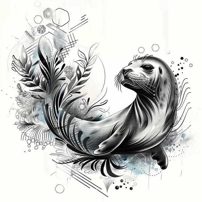 aquarium-animals-realism-natural-tones-for-back – tattoo design ideas free ai generated – Gallery: water-animals-inkby-ai