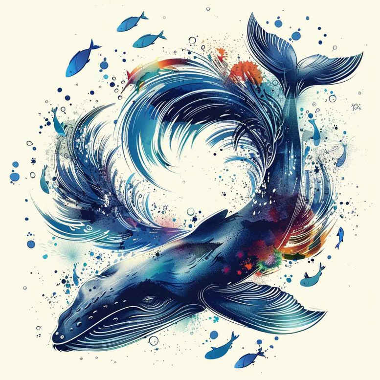 wave-motifs-surrealism-psychic-energy-for-collarbone – tattoo design ideas free ai generated – Gallery: water-animals-inkby-ai