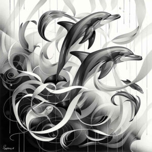 water-animals tattoo design ideas Surrealism unreal aquatic elegance strength and power