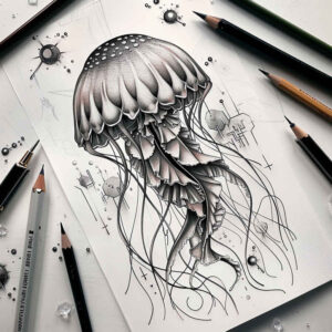 water-animals tattoo design ideas fluid motion aquatic tattoo for elbow