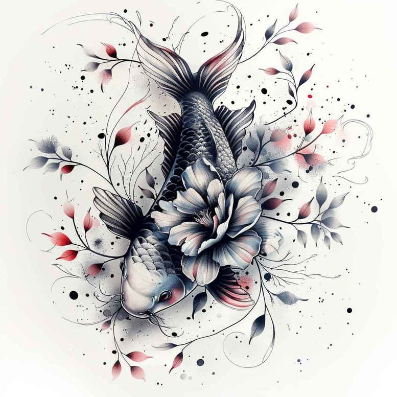 water-animals tattoo design ideas ethereal aquatic tattoo for shoulder blade