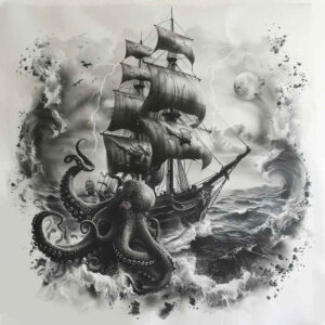 water-animals tattoo design ideas surreal aquatic tattoo shows perseverance