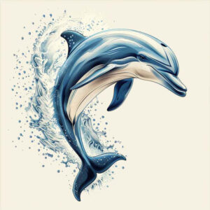 water-animals tattoo design ideas Realism natural contours blue energy courage and power