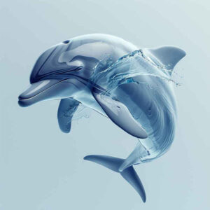water-animals tattoo design ideas Surrealism otherworldly blue energy for upper chest