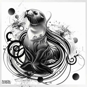 water-animals tattoo design ideas Realism textured skin coral life for side
