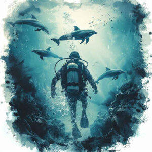 water-animals tattoo design ideas strong contrast coral life stands for strength