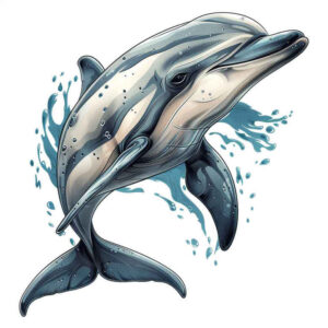 water-animals tattoo design ideas Surrealism metamorphosis flowing motion for arm