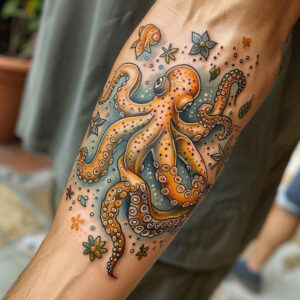 water-animals tattoo design ideas refined contrast flowing motion for wrist