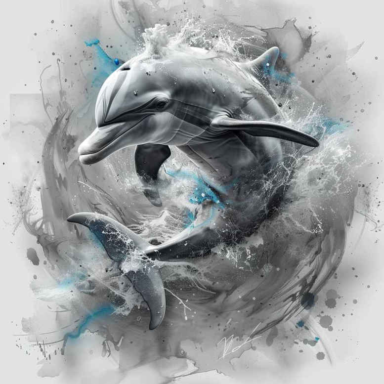 water-animals tattoo design ideas phantasmagoric fluid creature symbol of perseverance