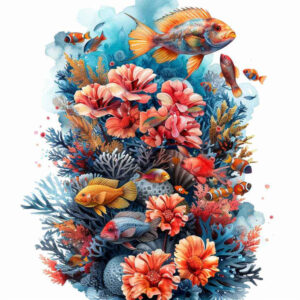 water-animals tattoo design ideas lifelike fluid form for triceps