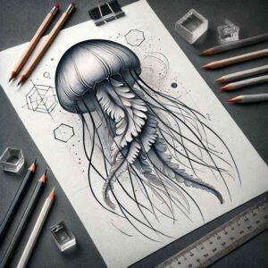 water-animals tattoo design ideas distorted perspective gilled beauty represents determination