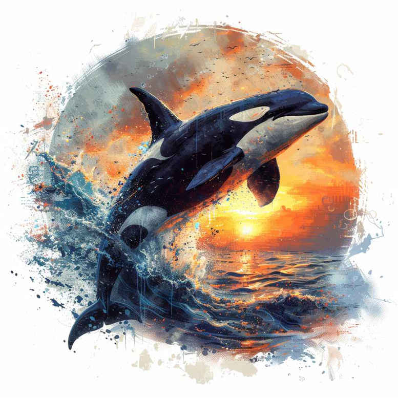 water-animals tattoo design ideas distorted perspective graceful swim for fingers