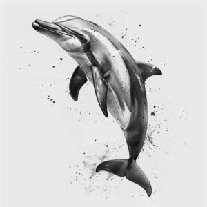 water-animals tattoo design ideas Surrealism translucent layers marine elegance for sternum