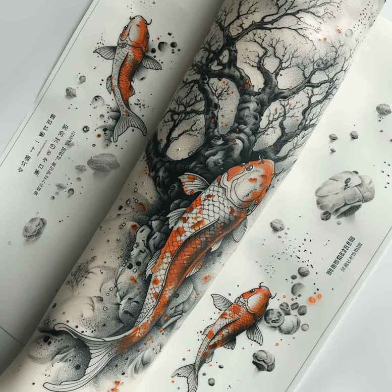 water-animals tattoo design ideas artistic flair marine elegance shows strength