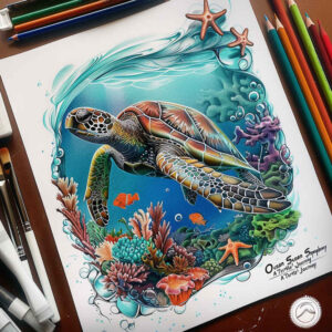 water-animals tattoo design ideas solid blacks marine guardian for biceps