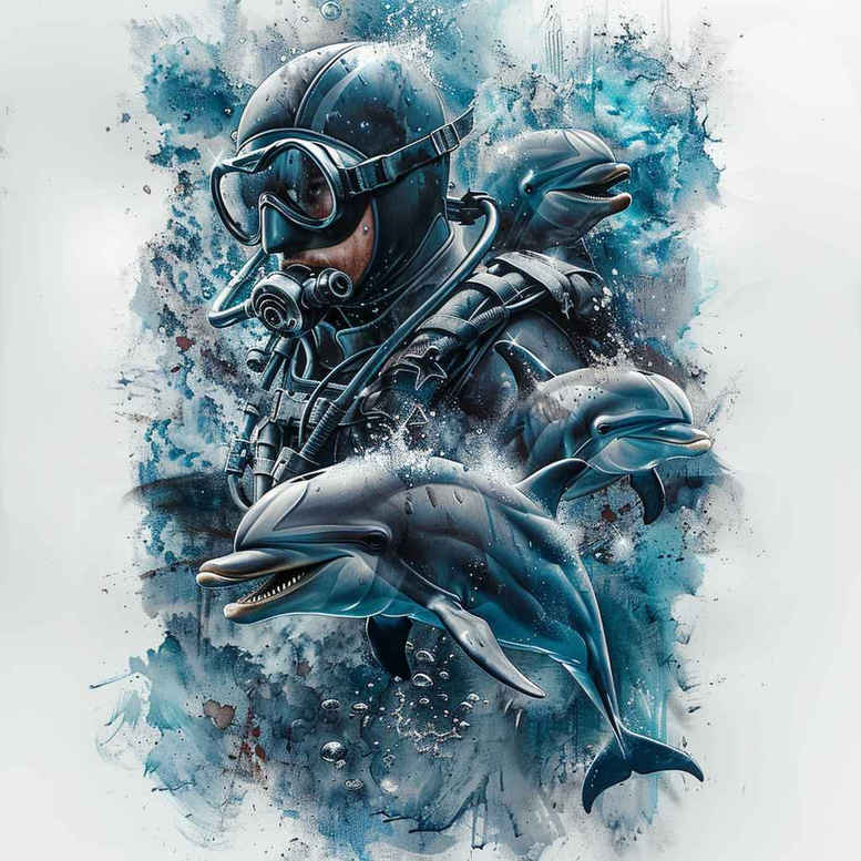 water-animals tattoo design ideas ink realism marine guardian for scapula