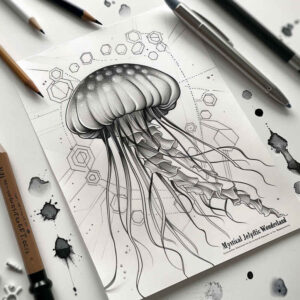 water-animals tattoo design ideas Surrealism chromatic flux ocean harmony embodying endurance