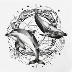 water-animals tattoo design ideas ornate ocean harmony for toe
