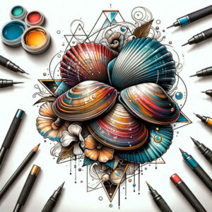 water-animals tattoo design ideas Realism smooth gradients ocean spirit for back of neck